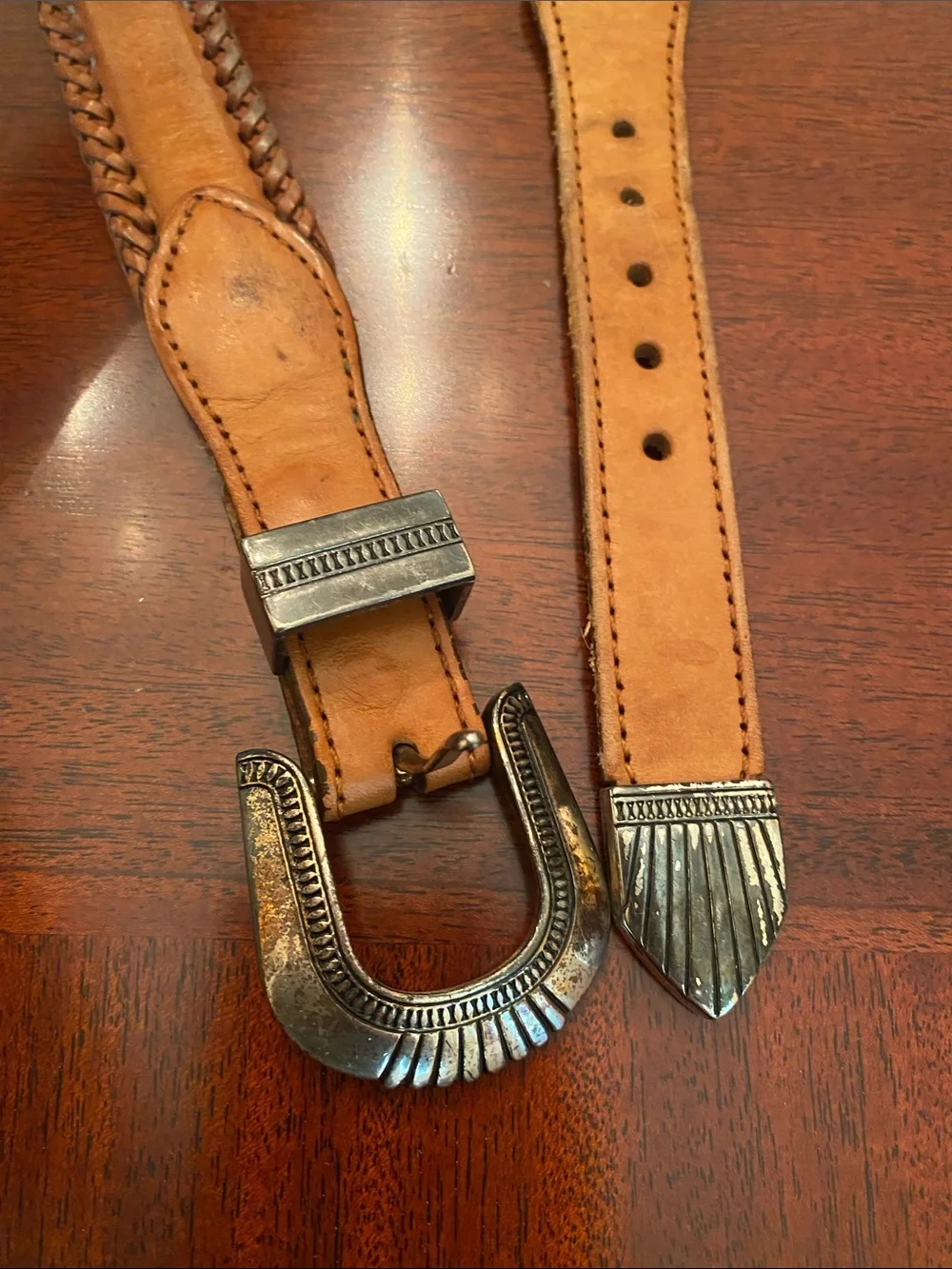 Vintage braided tan